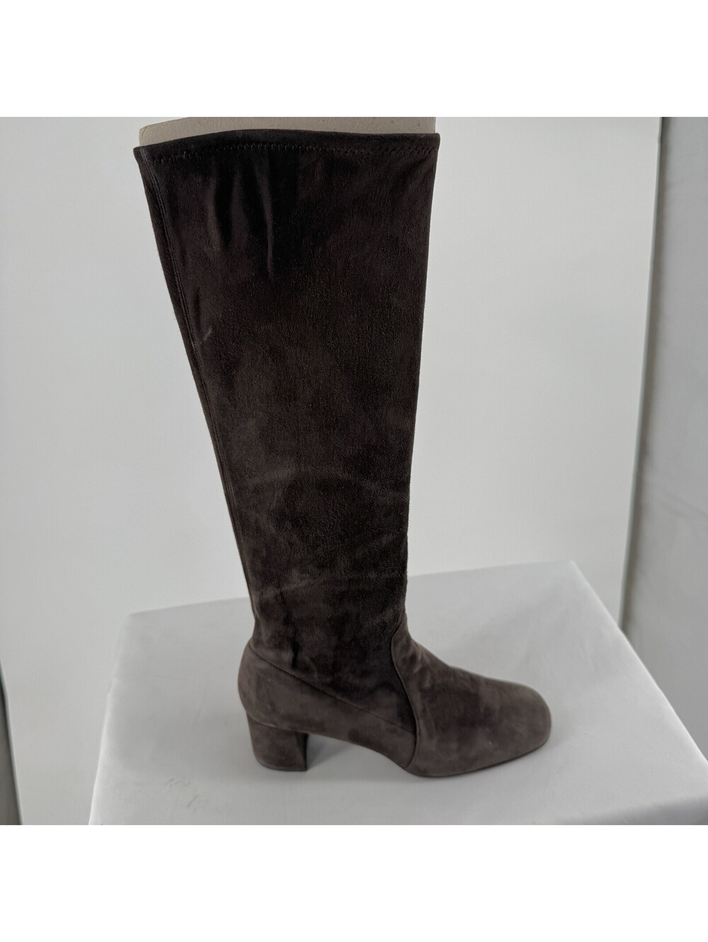 Prada boots 36 6 brown suede knee high stretch luxury designer 90s y2k pull on